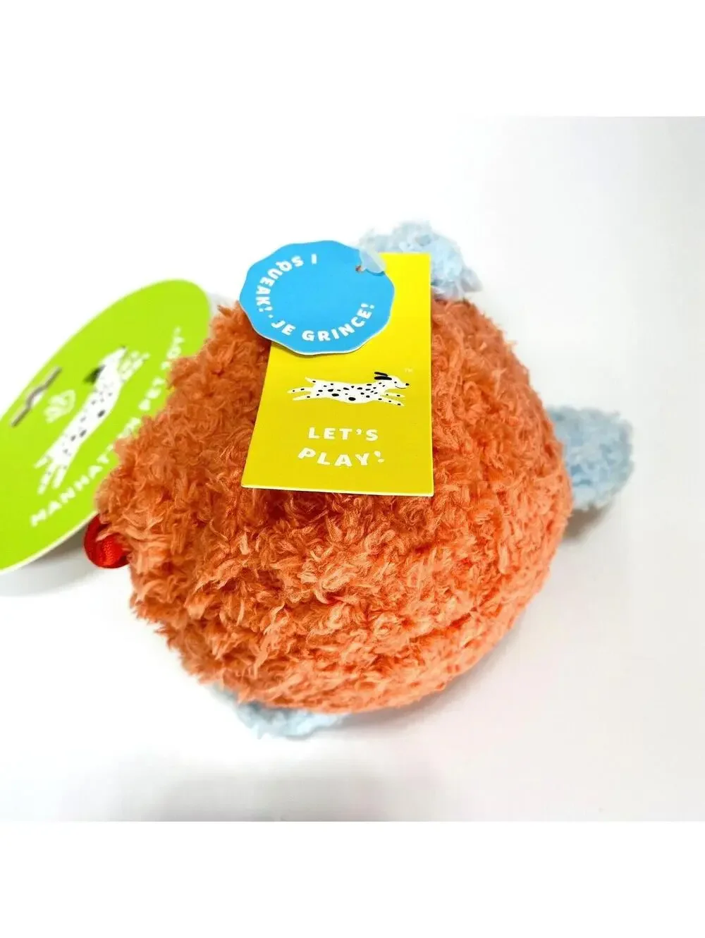 Manhattan Pet Toy Oddball Bertie Fish Plush Covered Squeaker Dog Exercise Ball